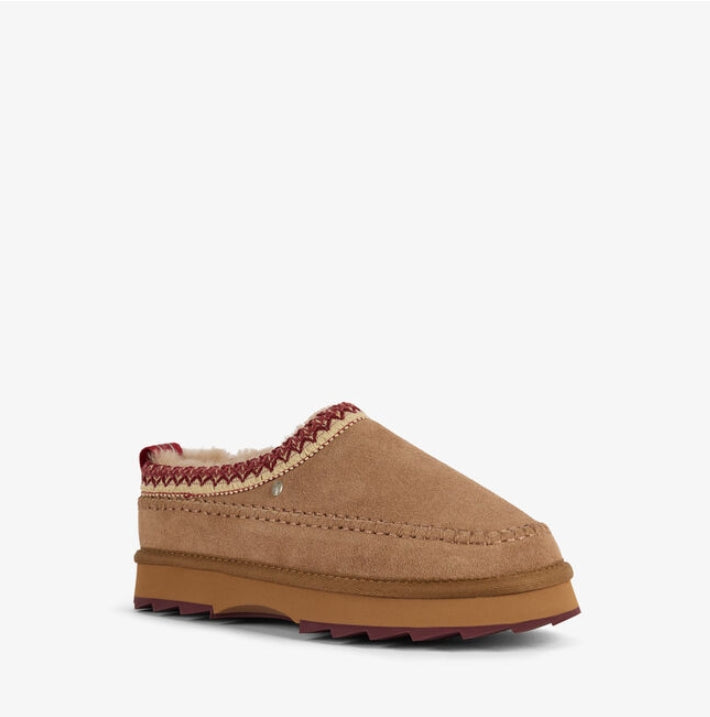 Sharky Adventure Scuff-  Sheep Skin Clog Slipper- Camel