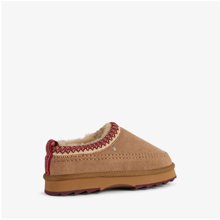 Sharky Adventure Scuff-  Sheep Skin Clog Slipper- Camel