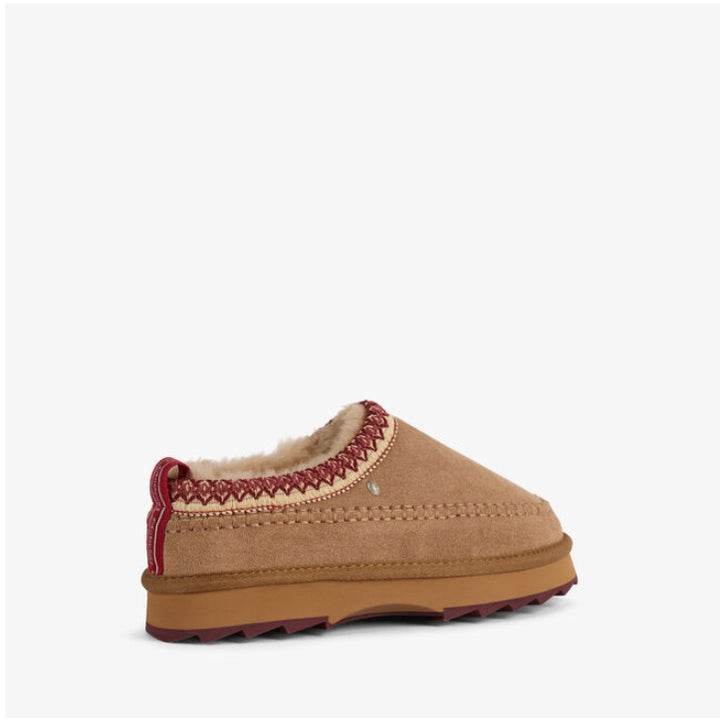 Sharky Adventure Scuff-  Sheep Skin Clog Slipper- Camel