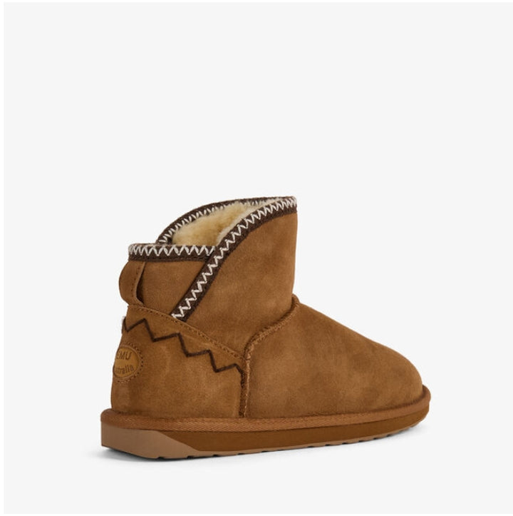 Sammy Sheep Skin Mini Boot- Chestnut