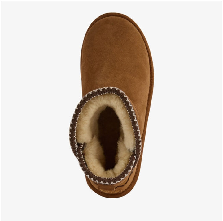 Sammy Sheep Skin Mini Boot- Chestnut