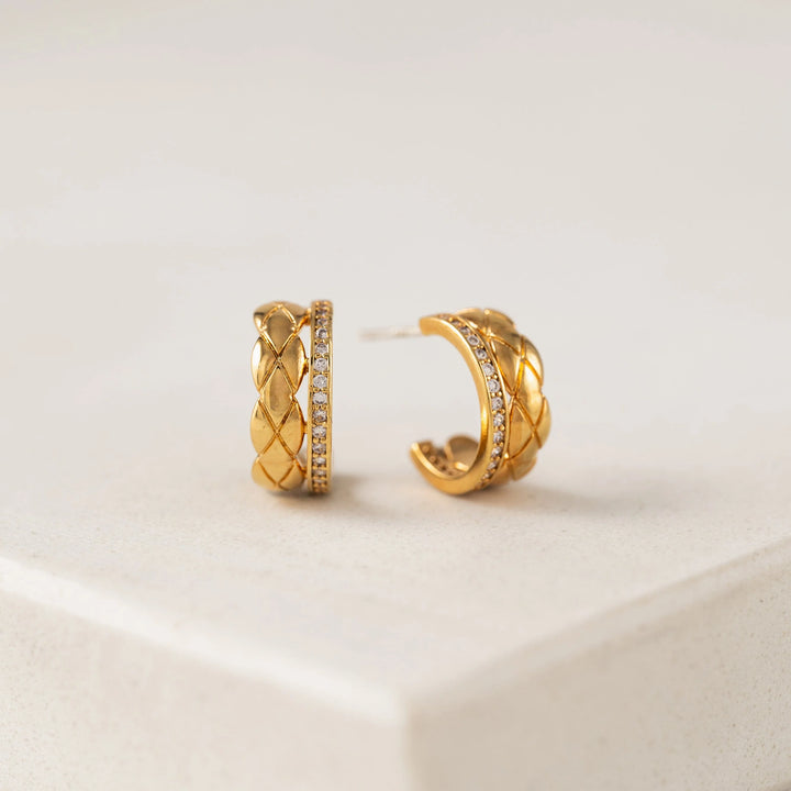 Solana Double Huggie Hoop Earring- Gold
