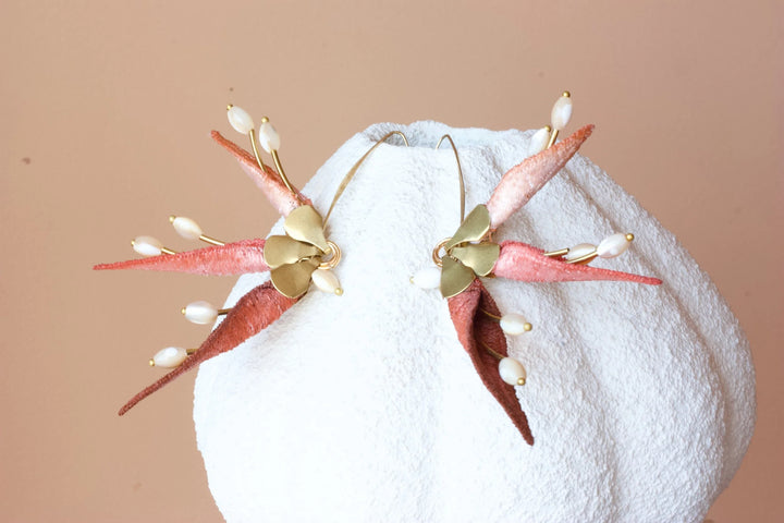 Strelitzia Flower Earrings