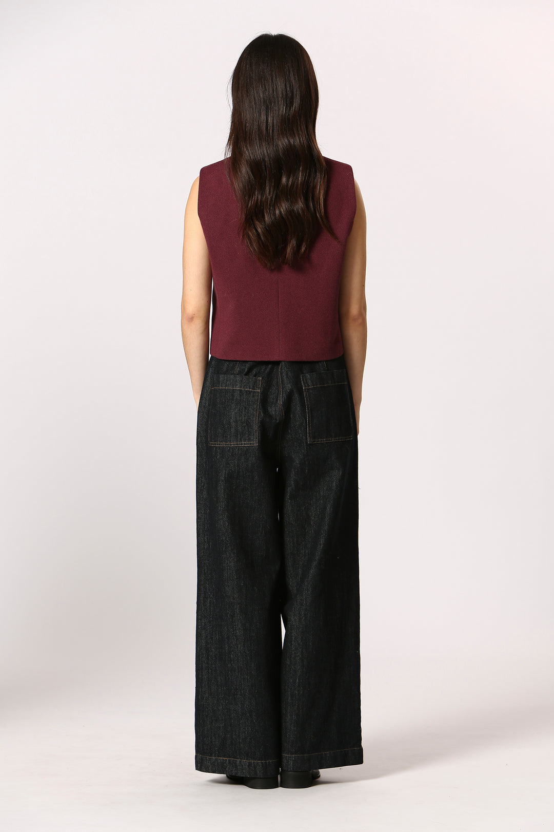 Burgundy Twill Waistcoat