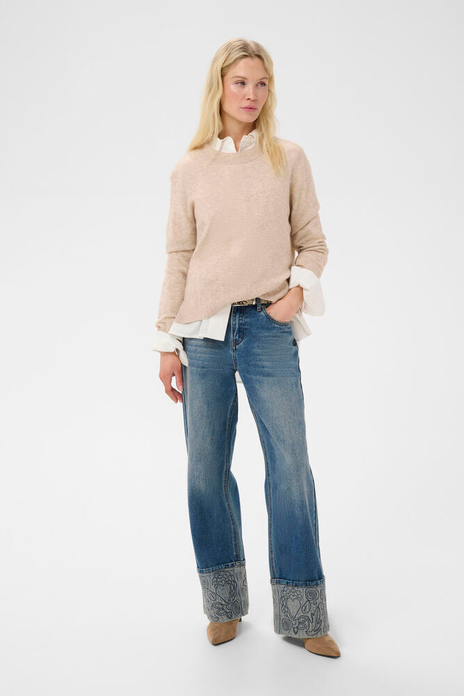 Taia Arrow Cashmere Blend Knit Pullover