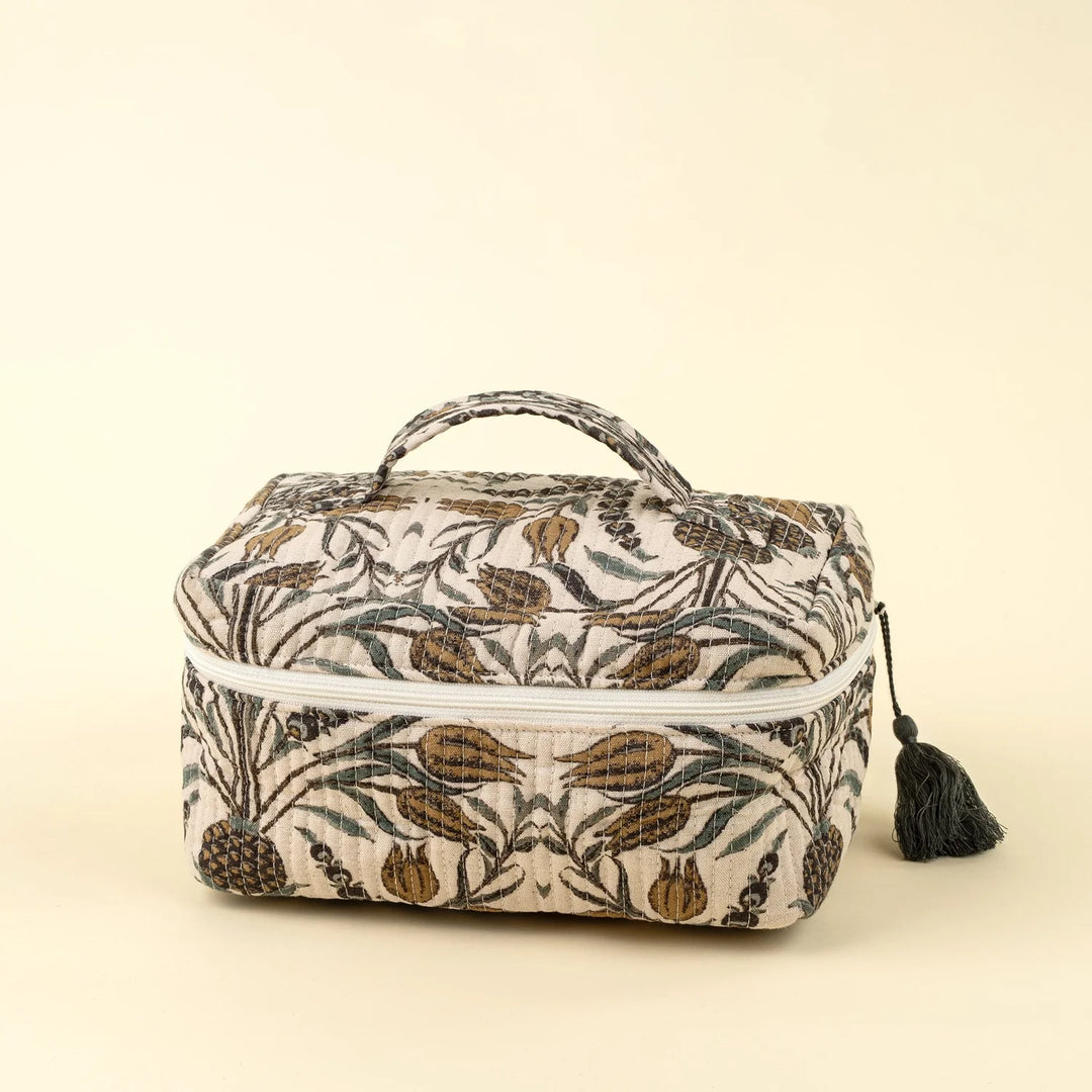 Tropicana Quilted Cotton Vanity Bag