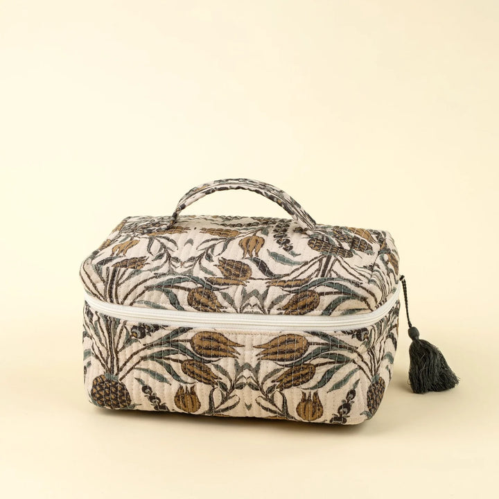 Tropicana Quilted Cotton Vanity Bag