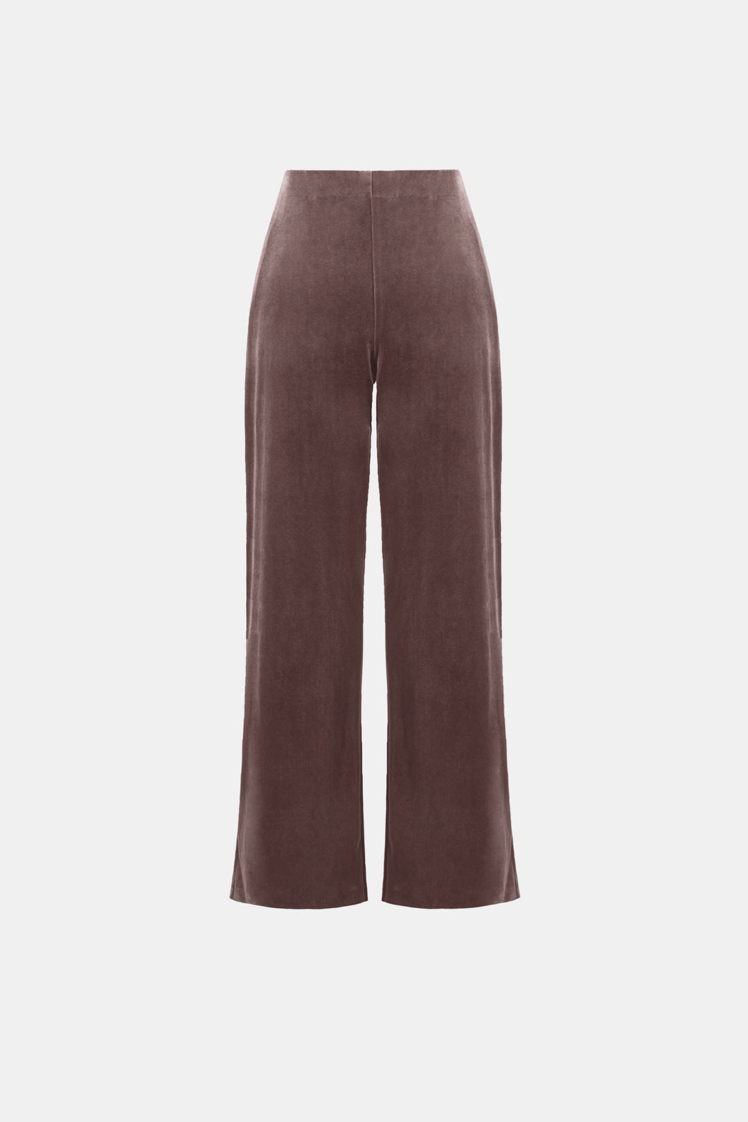 Velvet Wide-Leg Pull-On Pant- Mauve Mink
