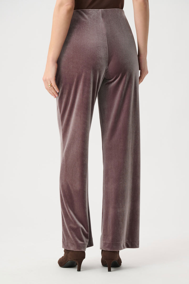 Velvet Wide-Leg Pull-On Pant- Mauve Mink
