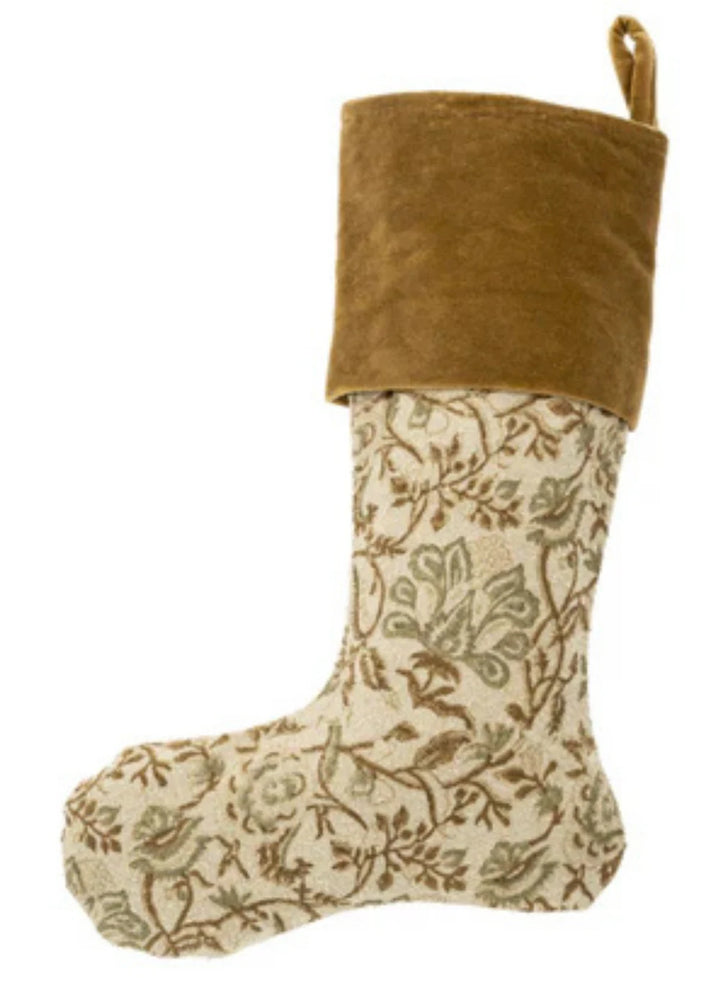 Holiday Block Printed Stocking