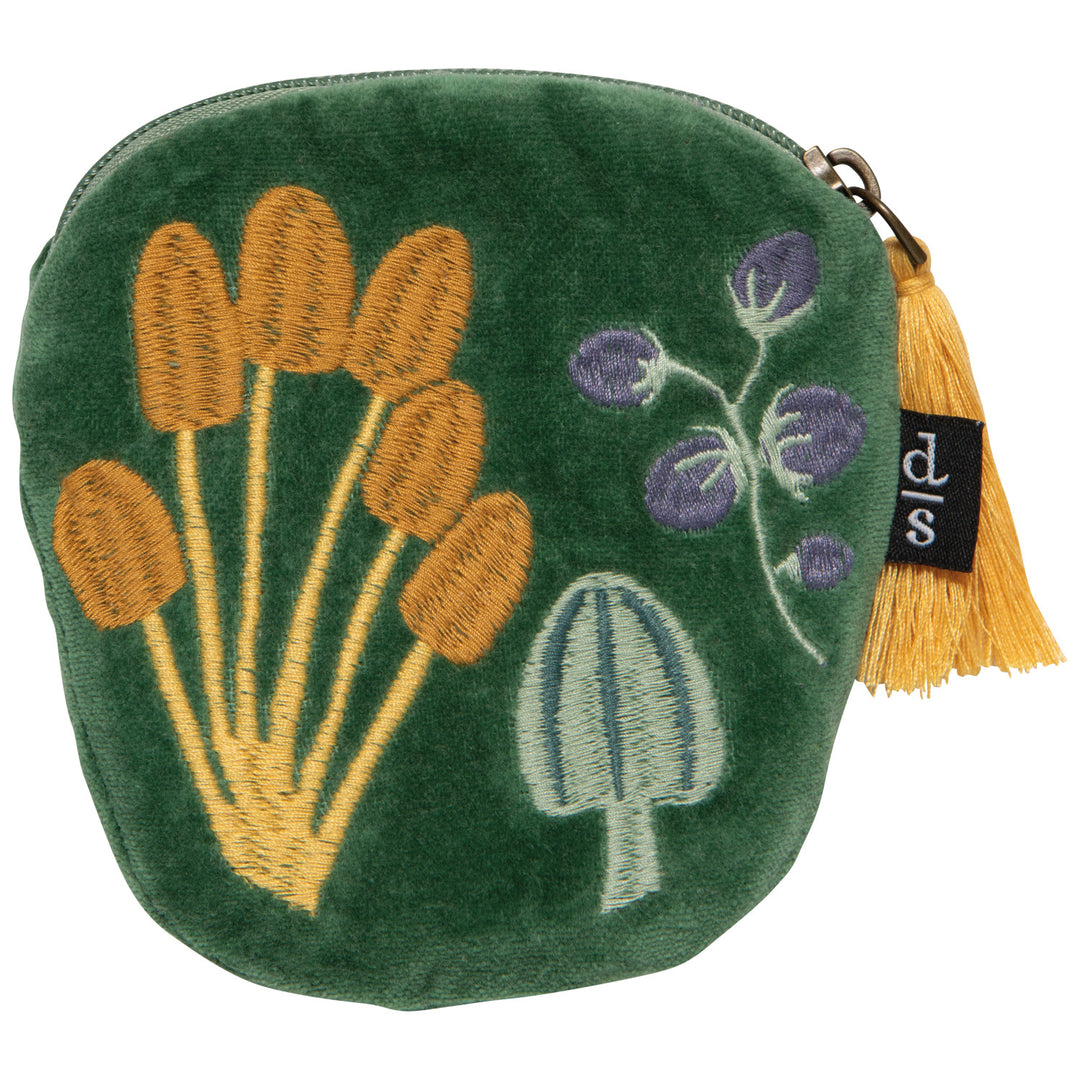 Danica Wee Things embroidered coin purse pouch with colorful embroidered design and compact size, perfect for small essentials.