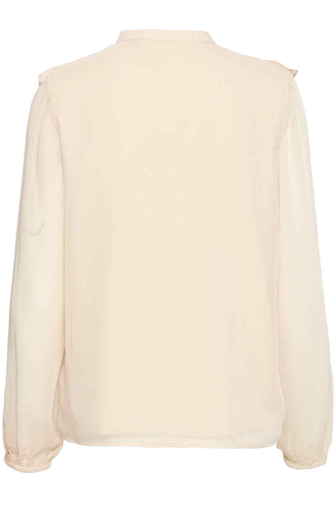Beige blouse with a collar on a white background