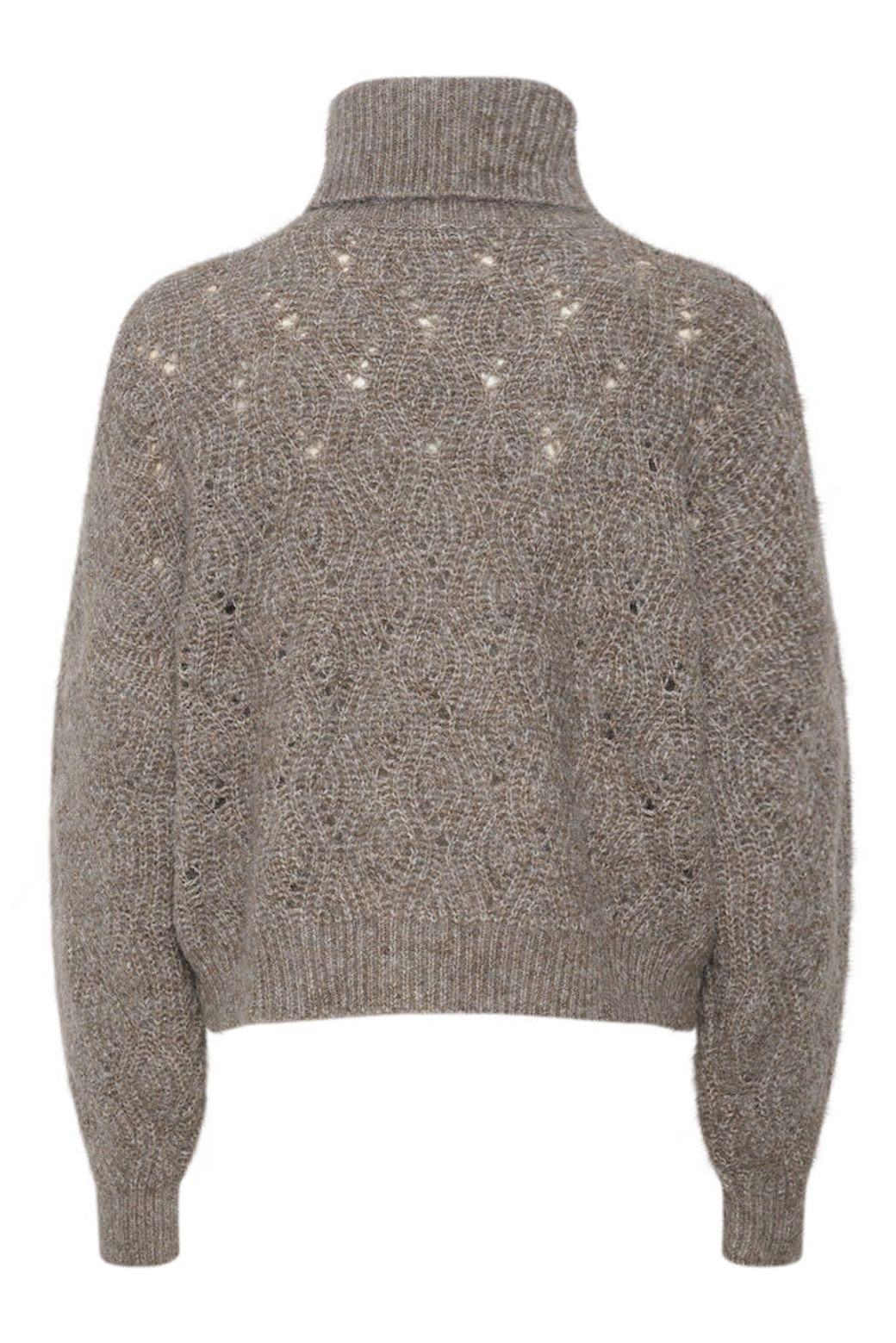 Gray knitted sweater on a white background