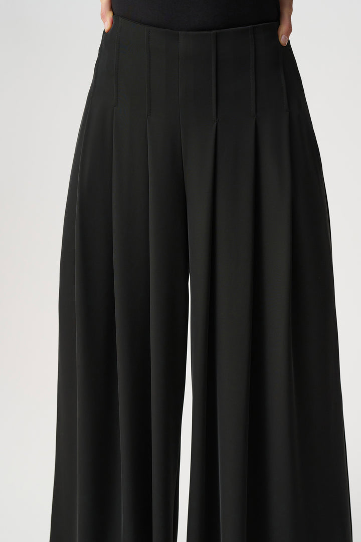 Woven Twill Wide-Leg Pants