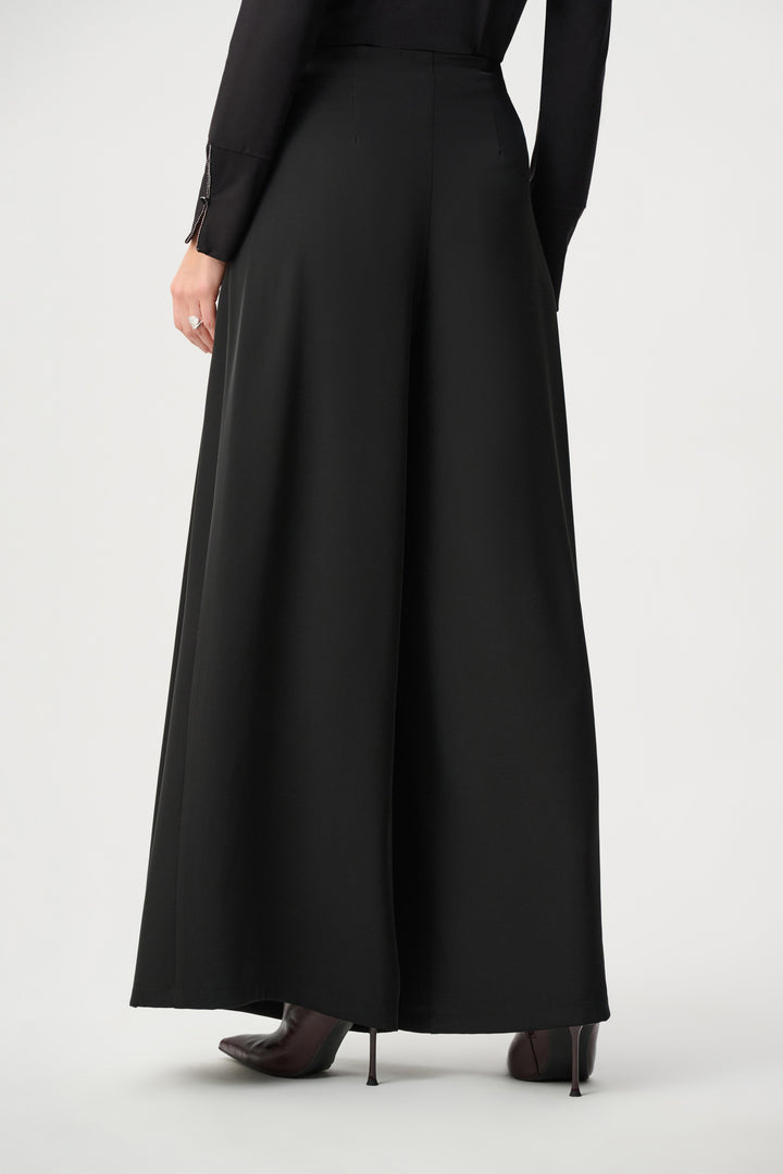 Woven Twill Wide-Leg Pants