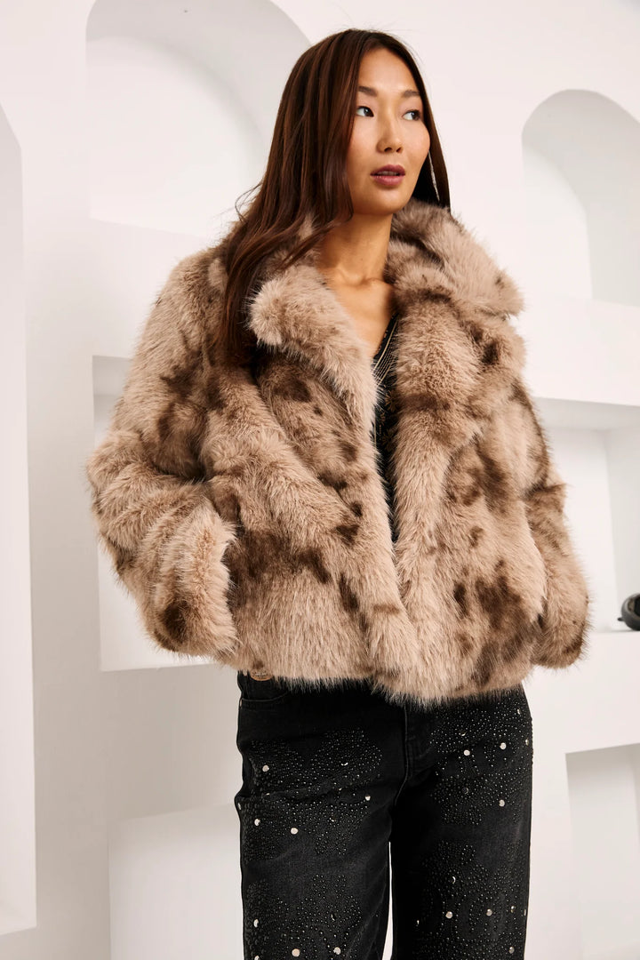 NKN Nekane Talia faux fur jacket with plush, soft texture, stylish design, and cozy fit, perfect for cold weather fashion.