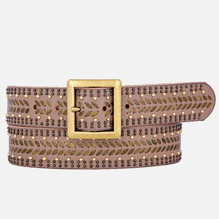 Ezra Studded Leather Belt
