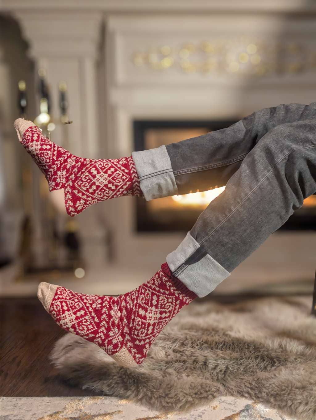 Nordic Socks Soft COZY™  Warm - Zelta/ Crimson