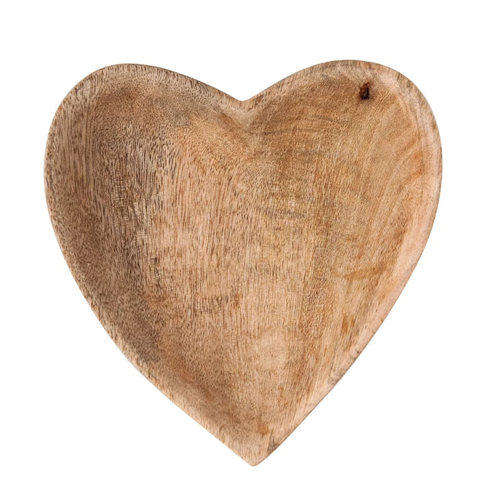 wooden heart shaped dish