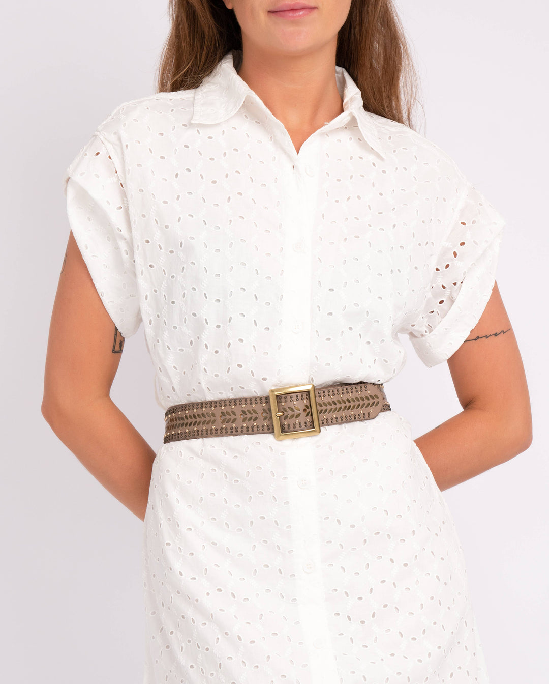 Ezra Studded Leather Belt