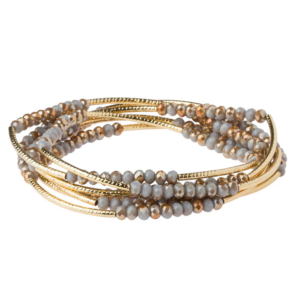 boho crystal beaded wrap bracelet necklace