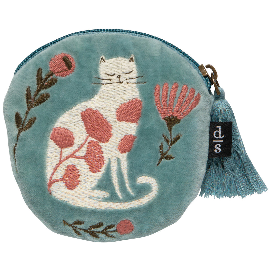 Danica Wee Things embroidered coin purse pouch with colorful design and compact size, perfect for carrying small essentials.