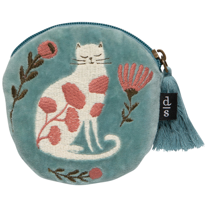 Danica Wee Things embroidered coin purse pouch with colorful design and compact size, perfect for carrying small essentials.