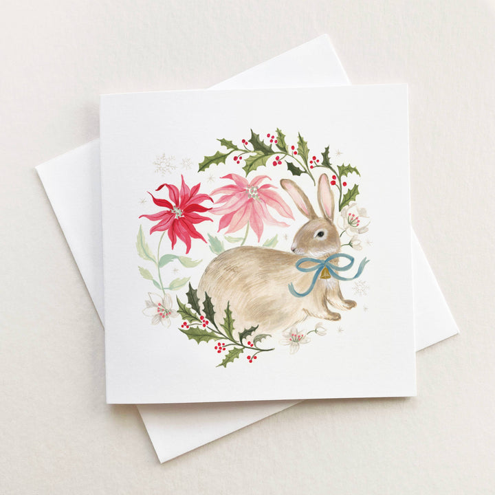 Cottontail Rabbit Holiday Greeting Card