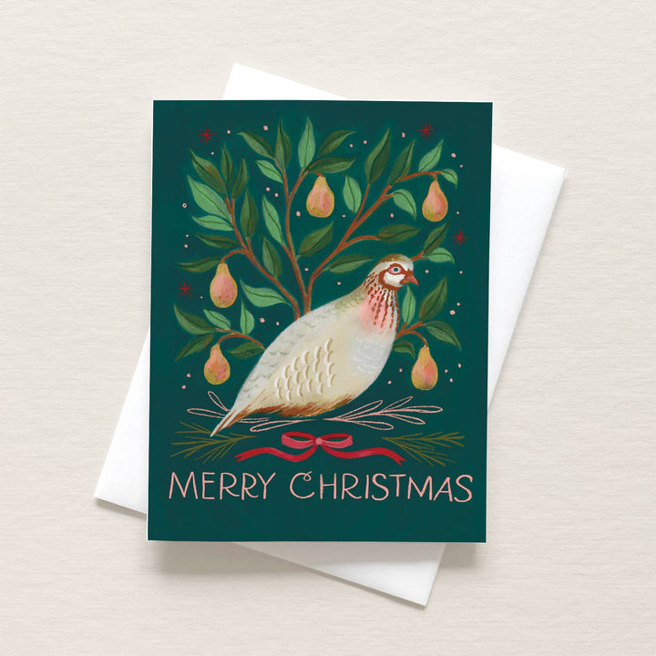 Partridge in a Pear Tree Holiday Greeting Card