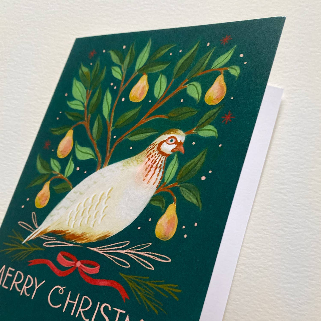 Partridge in a Pear Tree Holiday Greeting Card