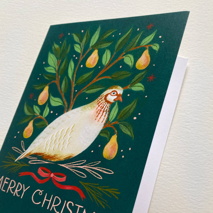 Partridge in a Pear Tree Holiday Greeting Card