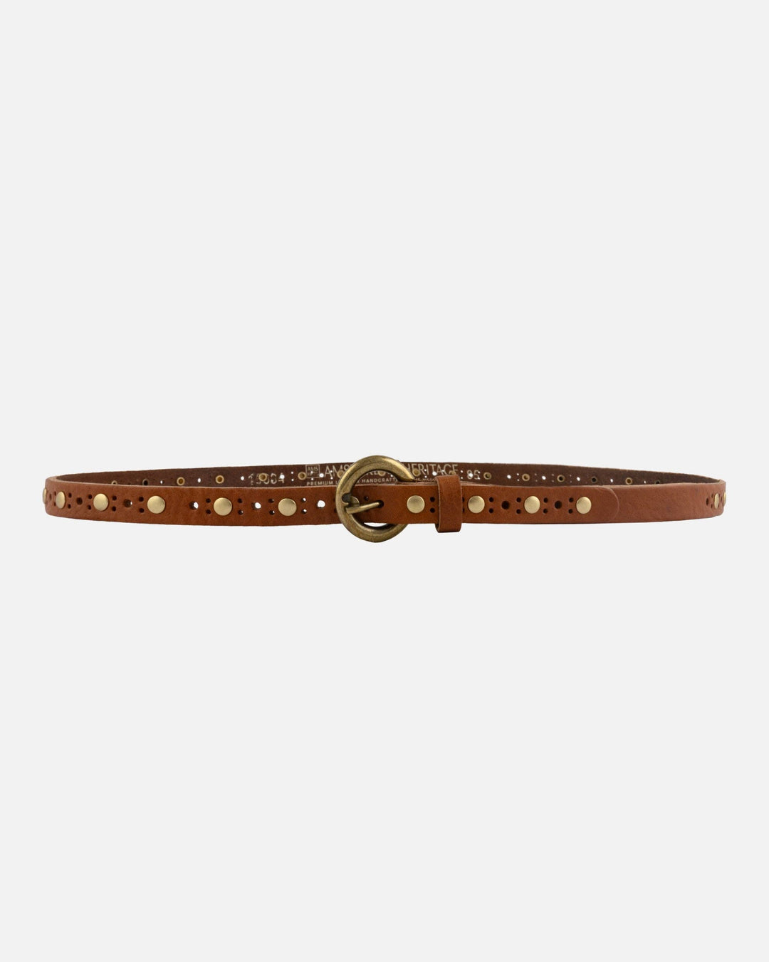 Chloe Vintage Studded Skinny Leather Belt