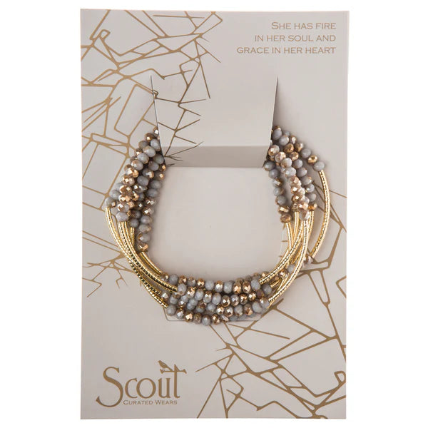 boho crystal beaded wrap bracelet necklace