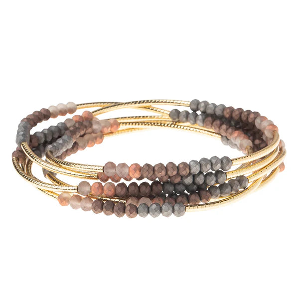 boho crystal beaded wrap bracelet necklace