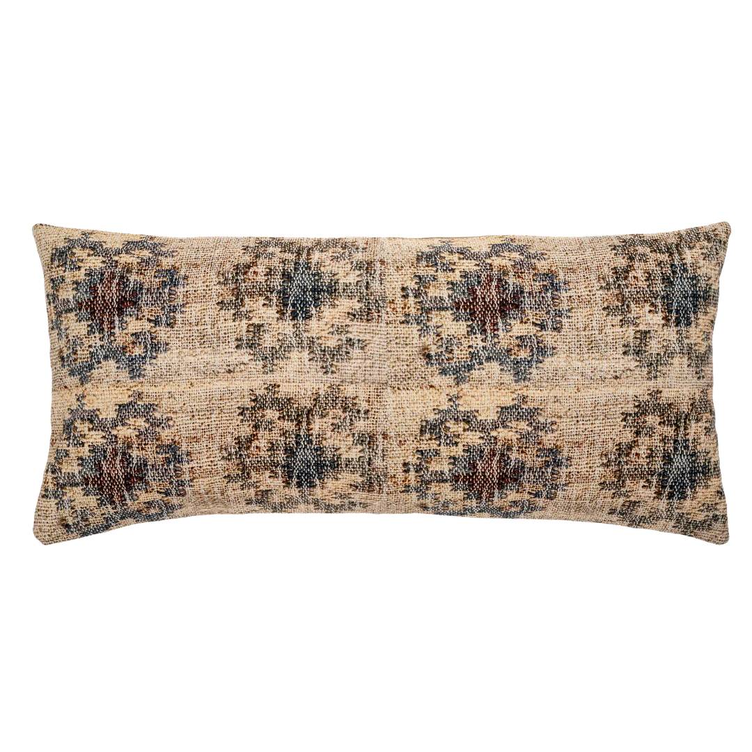 Kilim weave print pillow with down fill insert