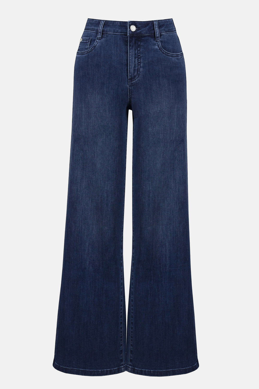 Pair of blue jeans on a white background