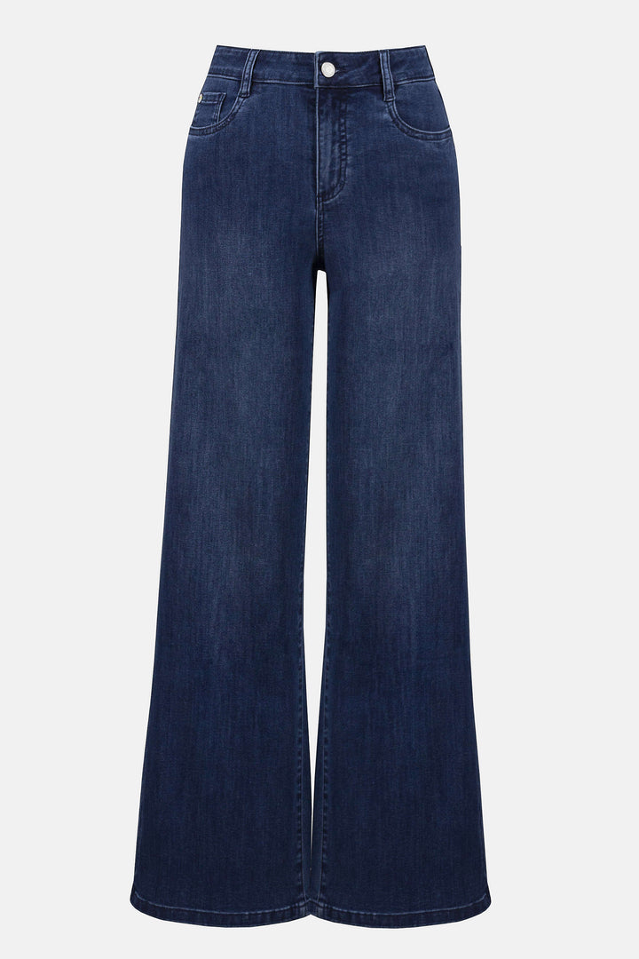 Pair of blue jeans on a white background