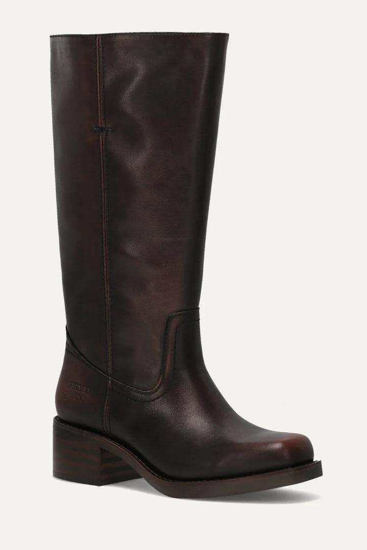 Frye & Co Miranda 14 Boot in espresso with wide calf, showcasing stylish knee-high leather boot with a sleek design.