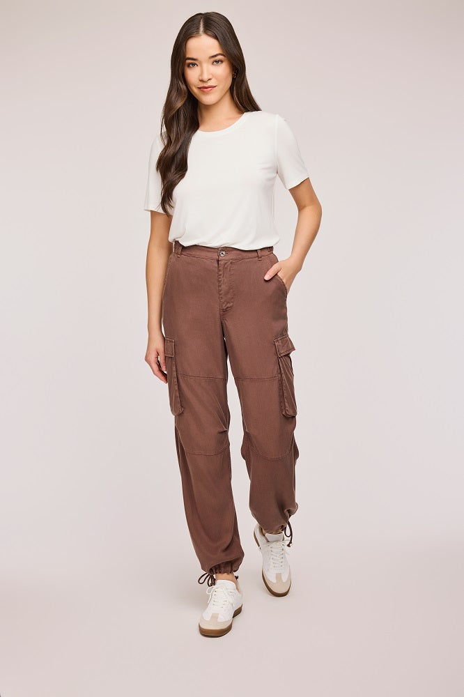 women's brown cargo pant trouser