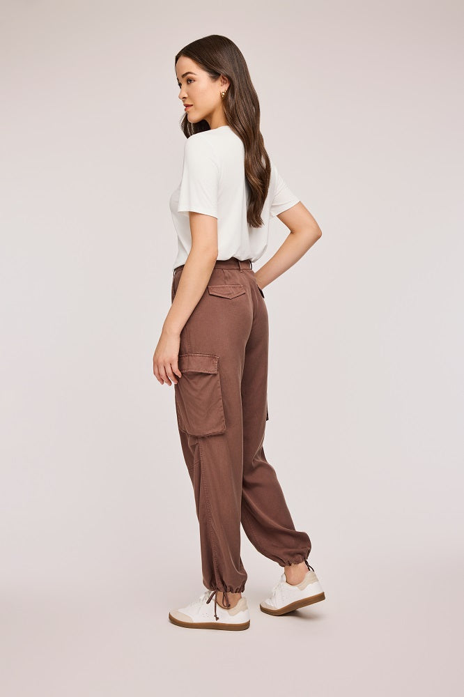 women's brown cargo pant trouser